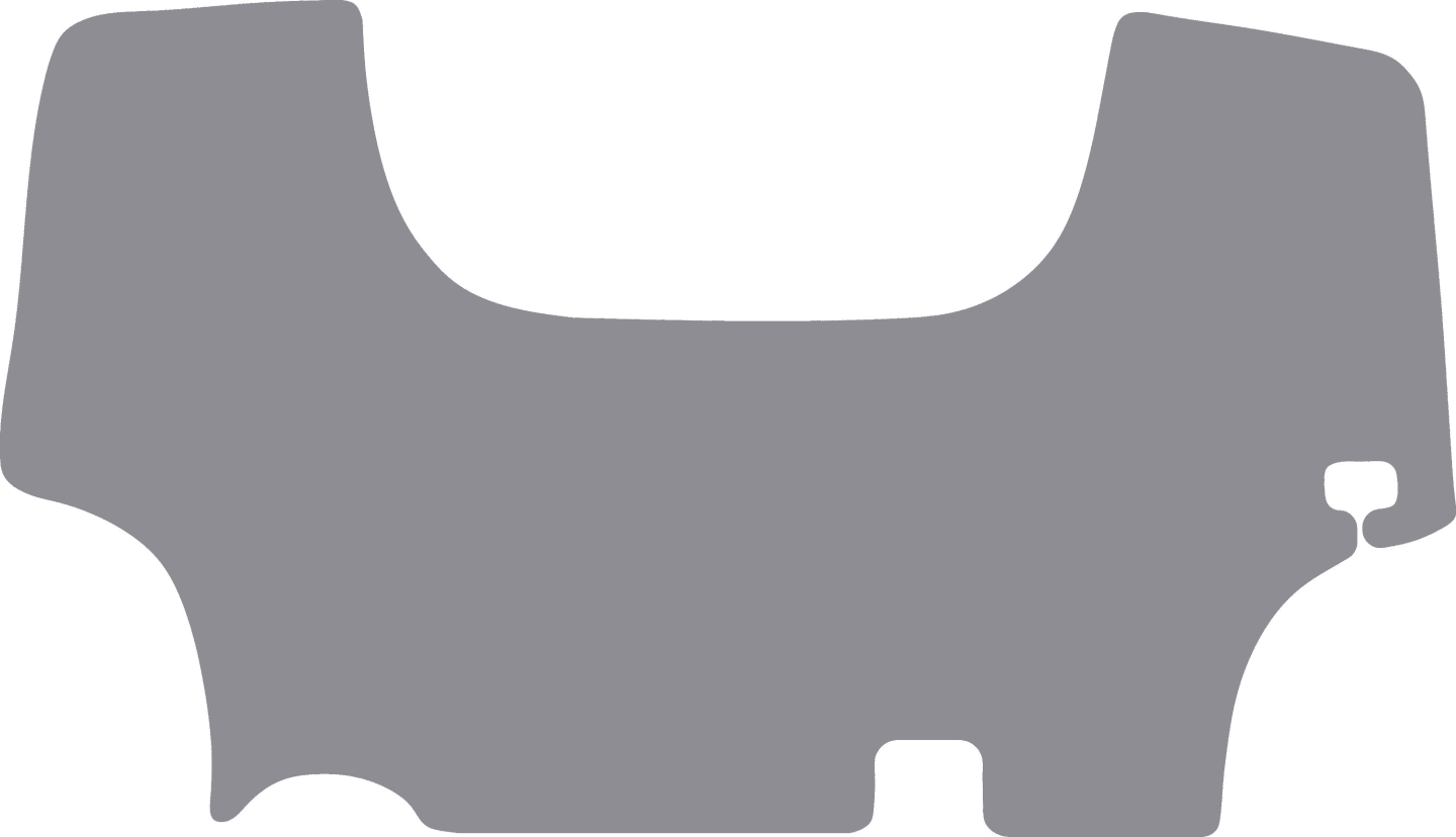 Fußmatte Gummi hellgrau, für Ford New Holland Traktor TD 5000 mit mechanischem Sperrdifferential, ab Bj. 12