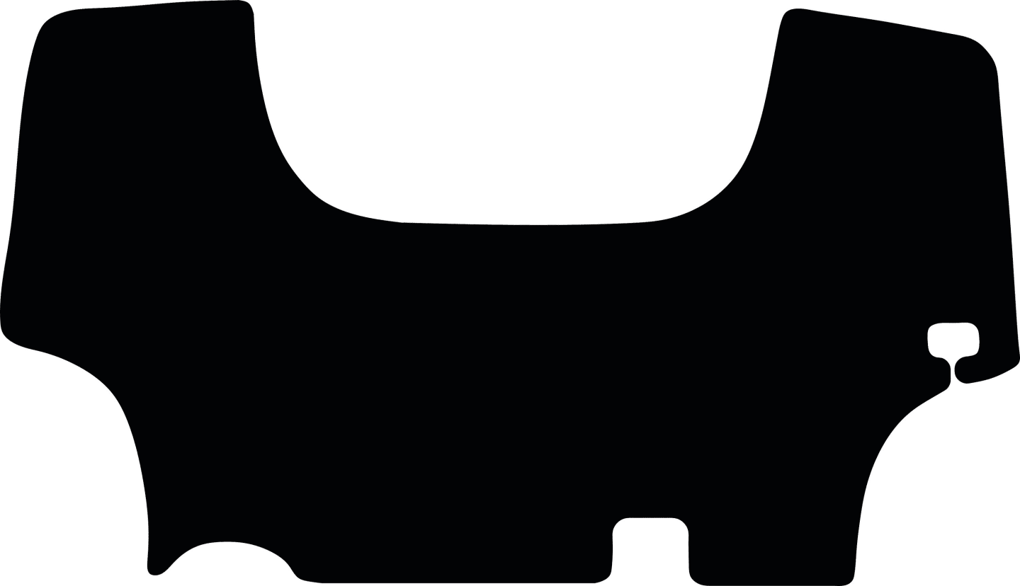 Fußmatte Gummi schwarz, für Ford New Holland Traktor TD 5000 mit mechanischem Sperrdifferential, ab Bj. 12