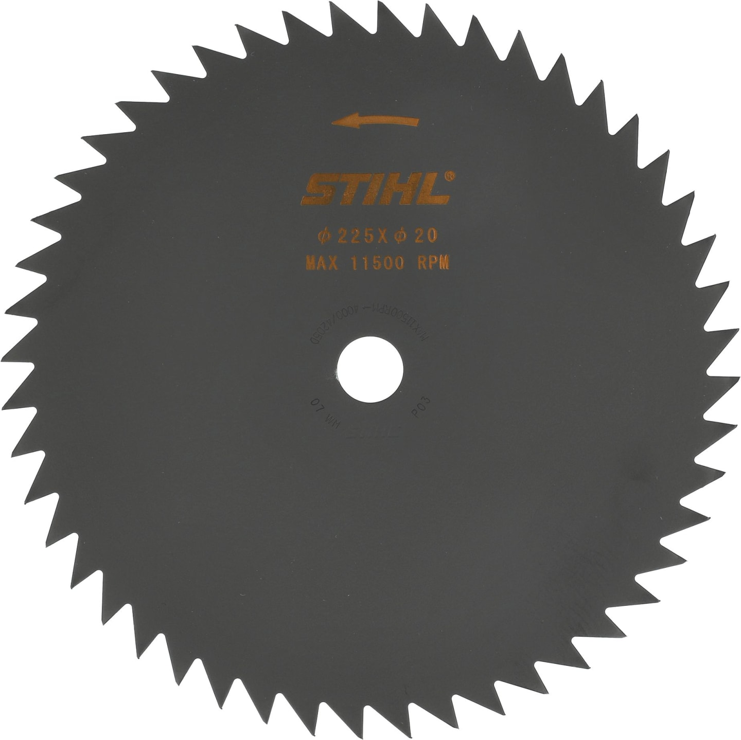 STIHL Sägeblatt "WoodCut", 225 mm Stahl, 48 Spitzzähne, für Motorsense FS 200, 300, 400, 500, 4000 713 4205