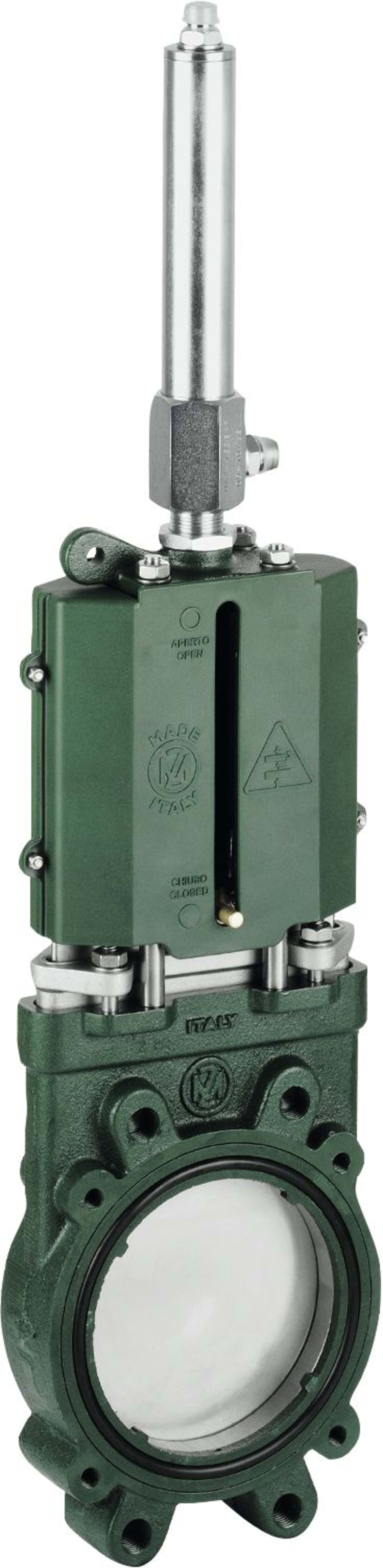 MZ Gülleschieber Flansch 8" Lochkreis 295 mm, mit doppeltwirkendem Hydraulikzylinder, 8217 200000