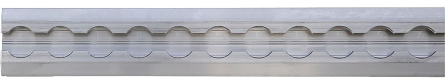 TRAILER POOL Airlineschiene 3.000 x 34/44 x 11,5 mm Aluminium quadratisch, versenkt, 1-fach, 013 010 076