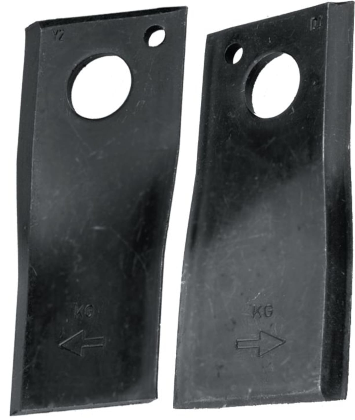 Kverneland Kreiselmäherklinge 107 x 48 x 4 mm, links/rechts, gedreht, für Mähwerk Deutz-Fahr, Vicon