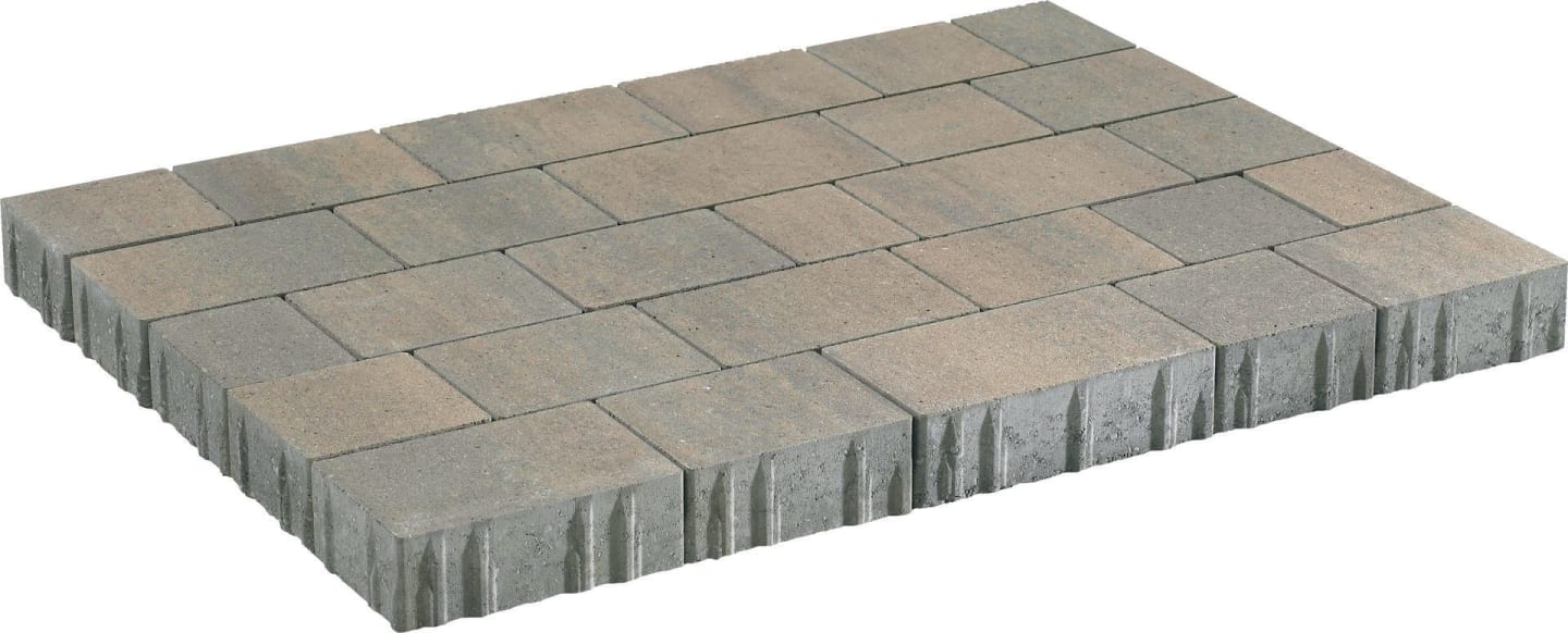 casafino Gutspflaster Linear Kalkstein-nuanciert, Läuferverband, 8 cm