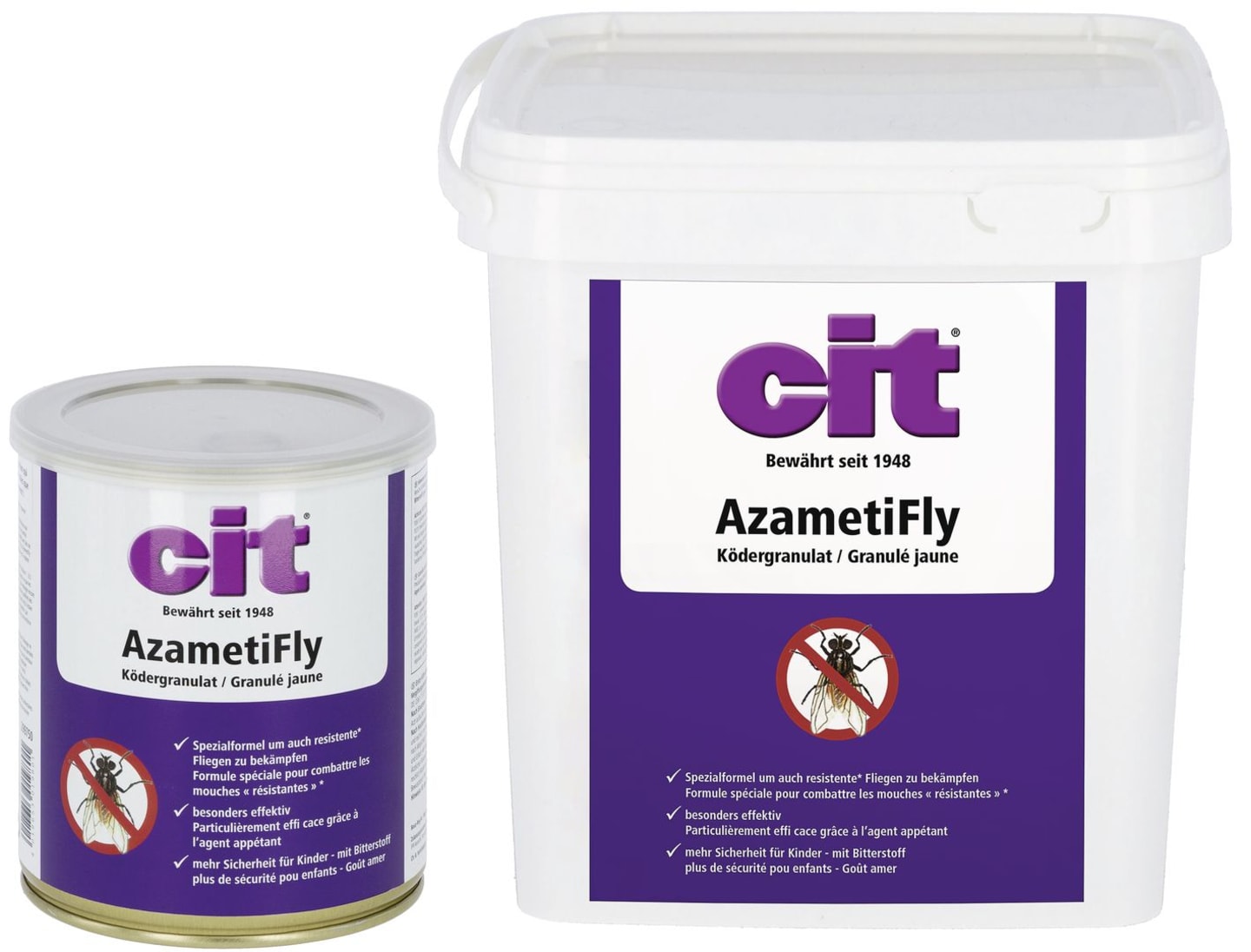 cit® Insektengranulat "AzametiFly" für die Bekämpfung von Pyrethroid-resistenten Fliegen