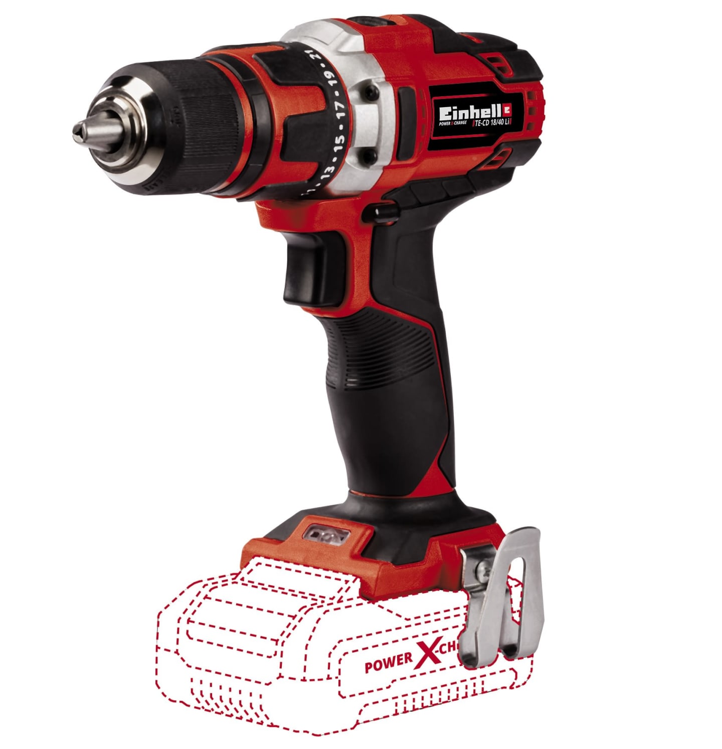 EINHELL Power X-Change Akku-Bohrschrauber TE-CD 18/40 Li-Solo
