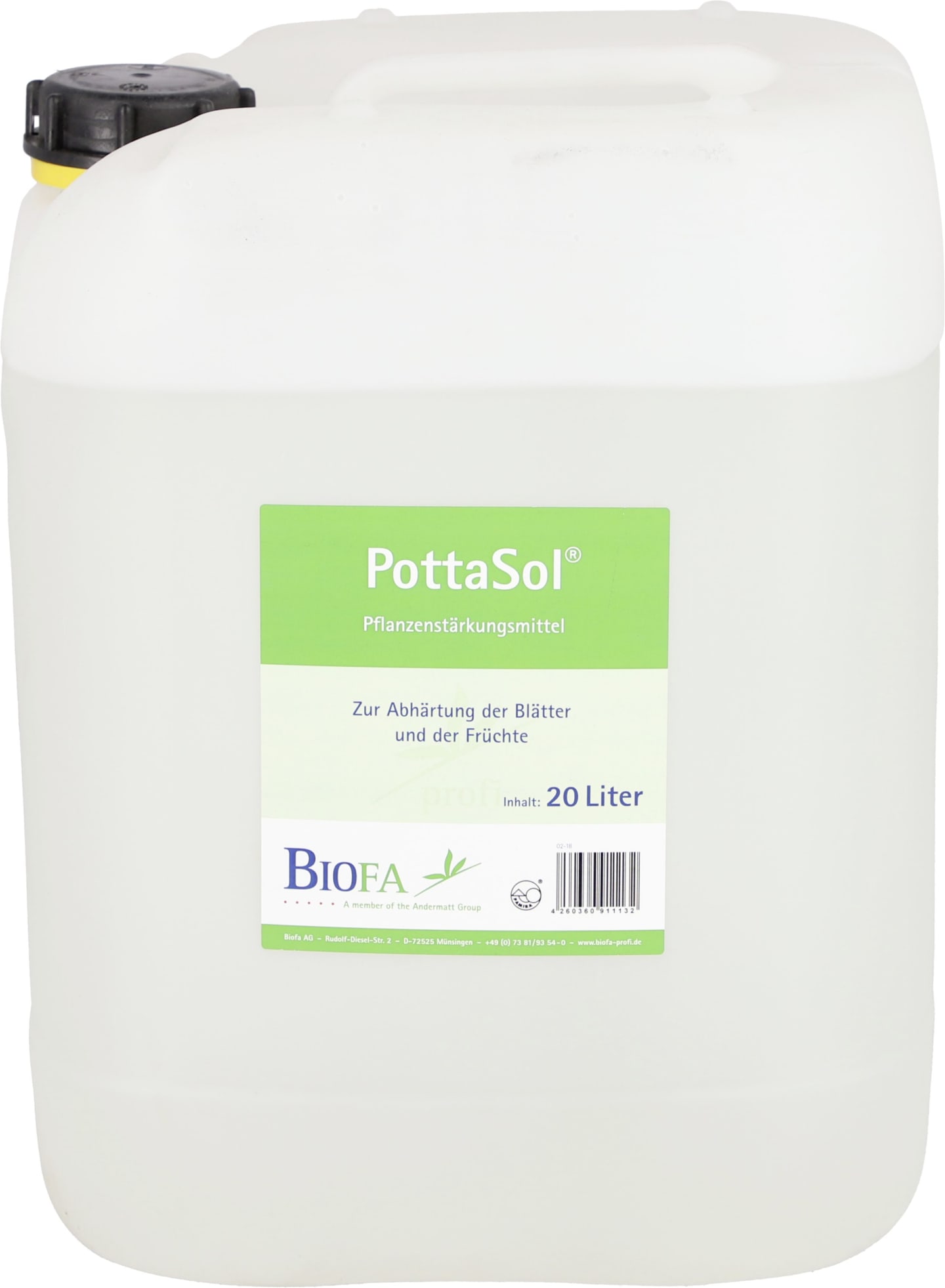 BIOFA PottaSol® Pflanzenstärkungsmittel 20 l Kanister flüssig