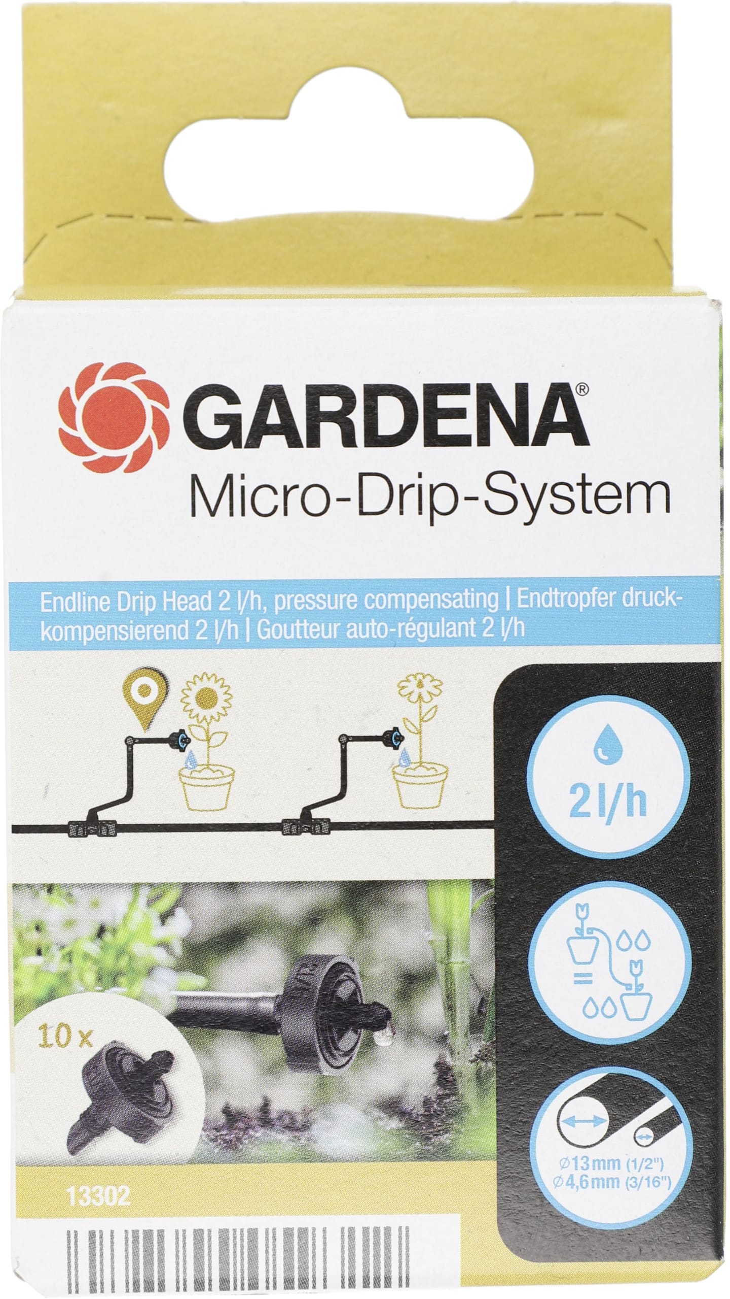 GARDENA Micro-Drip-System Reihentropfer druckregulierend orange; grau , 13302-20