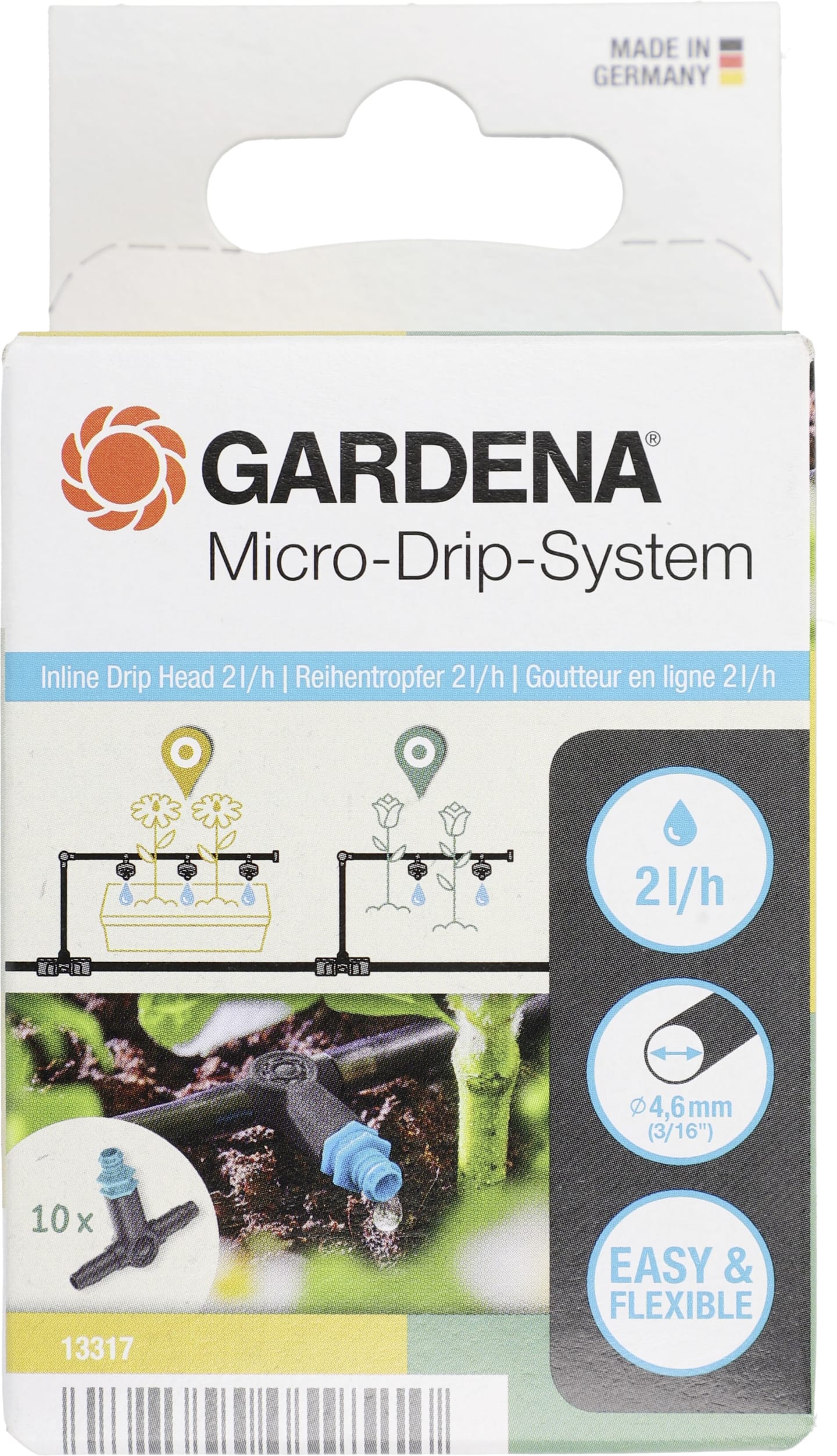 GARDENA Micro-Drip-System Reihentropfer orange; grau , 13317-20