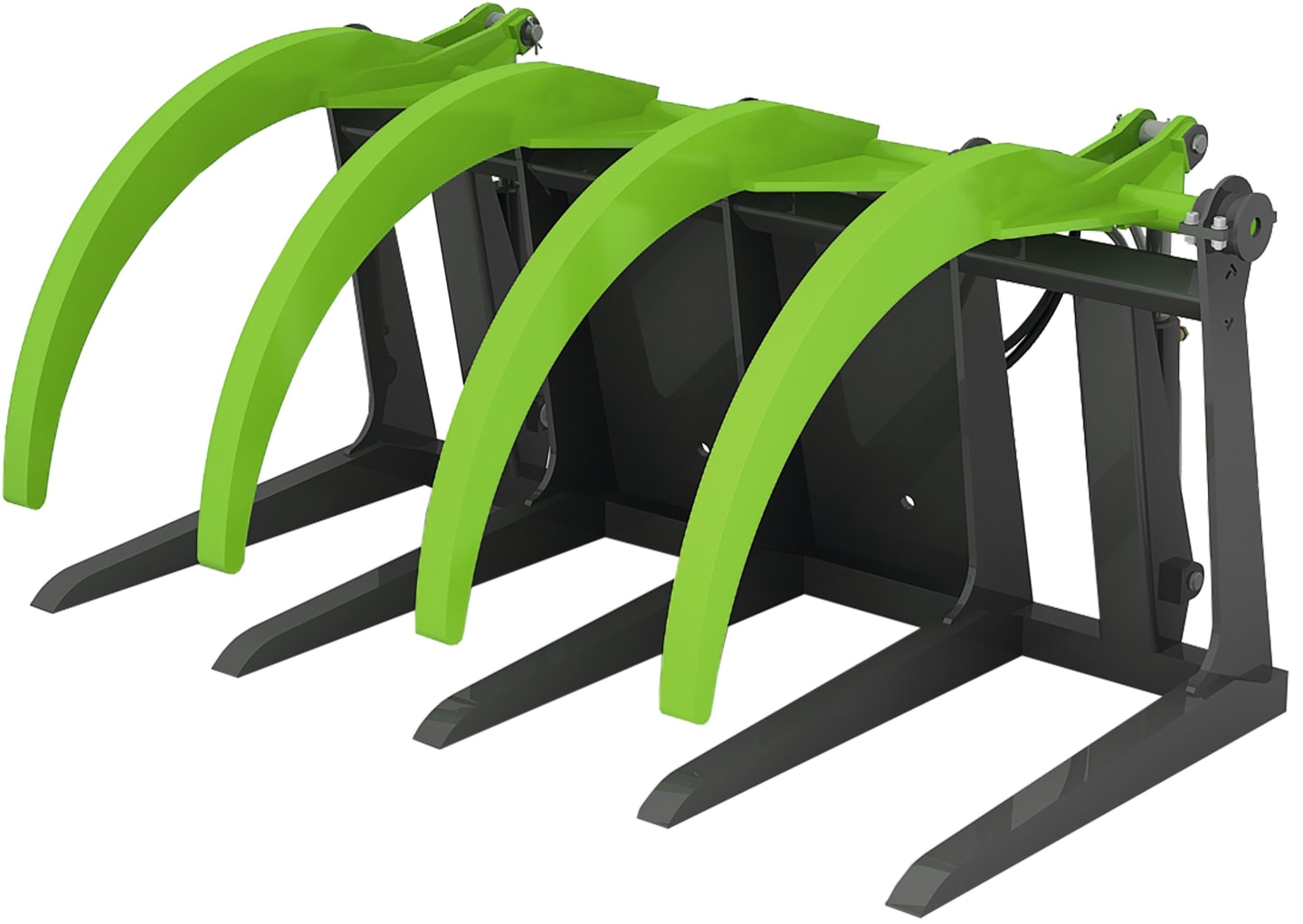 Heizomat® Greifzange "HG 1800 5/4" 4 Zinken, 5 Gegenklauen, für den Transport von Stamm- und Wipfelholz und Busch- und Strauchwerk