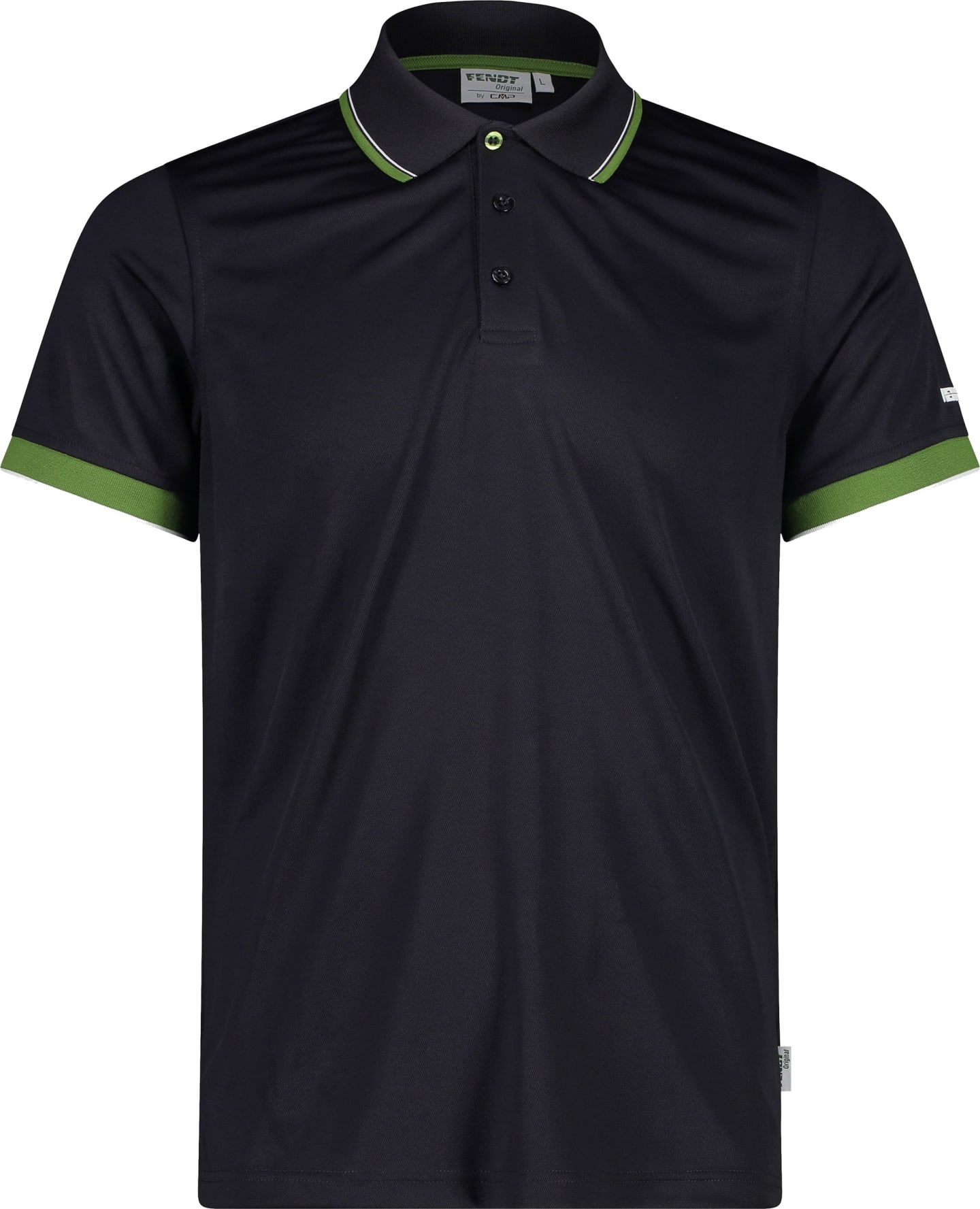 Fendt Poloshirt Herren schwarz; grün