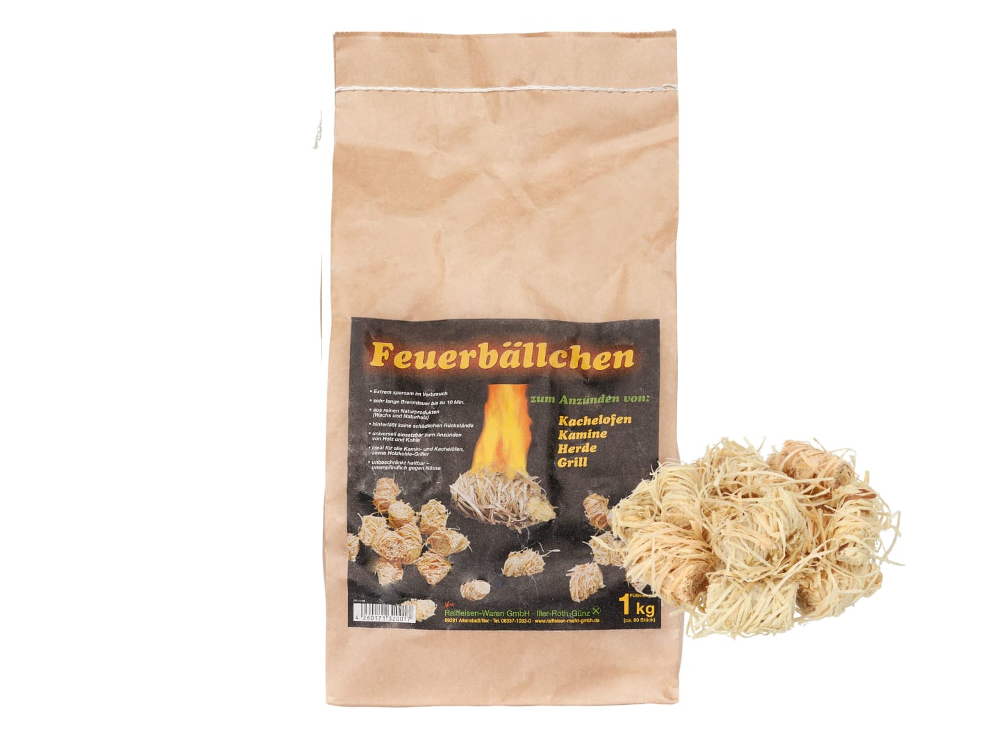 Feuerbällchen Grillanzünder ökologische Grillanzünder mit sehr langer Brenndauer