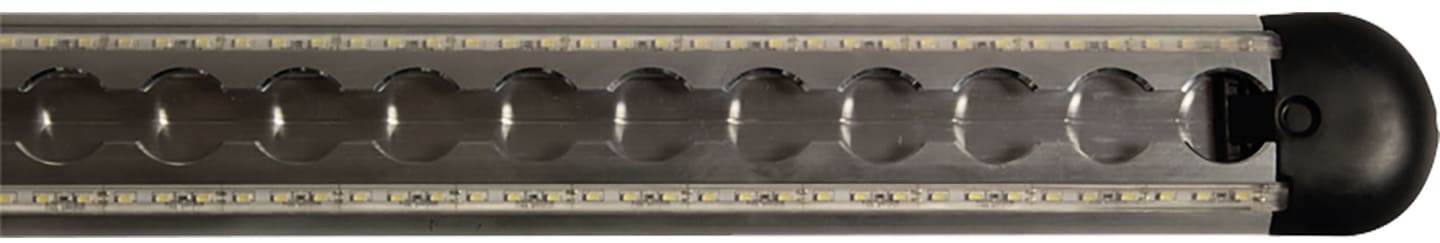 TRAILER POOL Airlineschiene 1.000 x 50 x 10 mm Aluminium halbrund, aufgesetzt, innen, 1-fach, LED-Streifen, Endkappen, 013 010 190