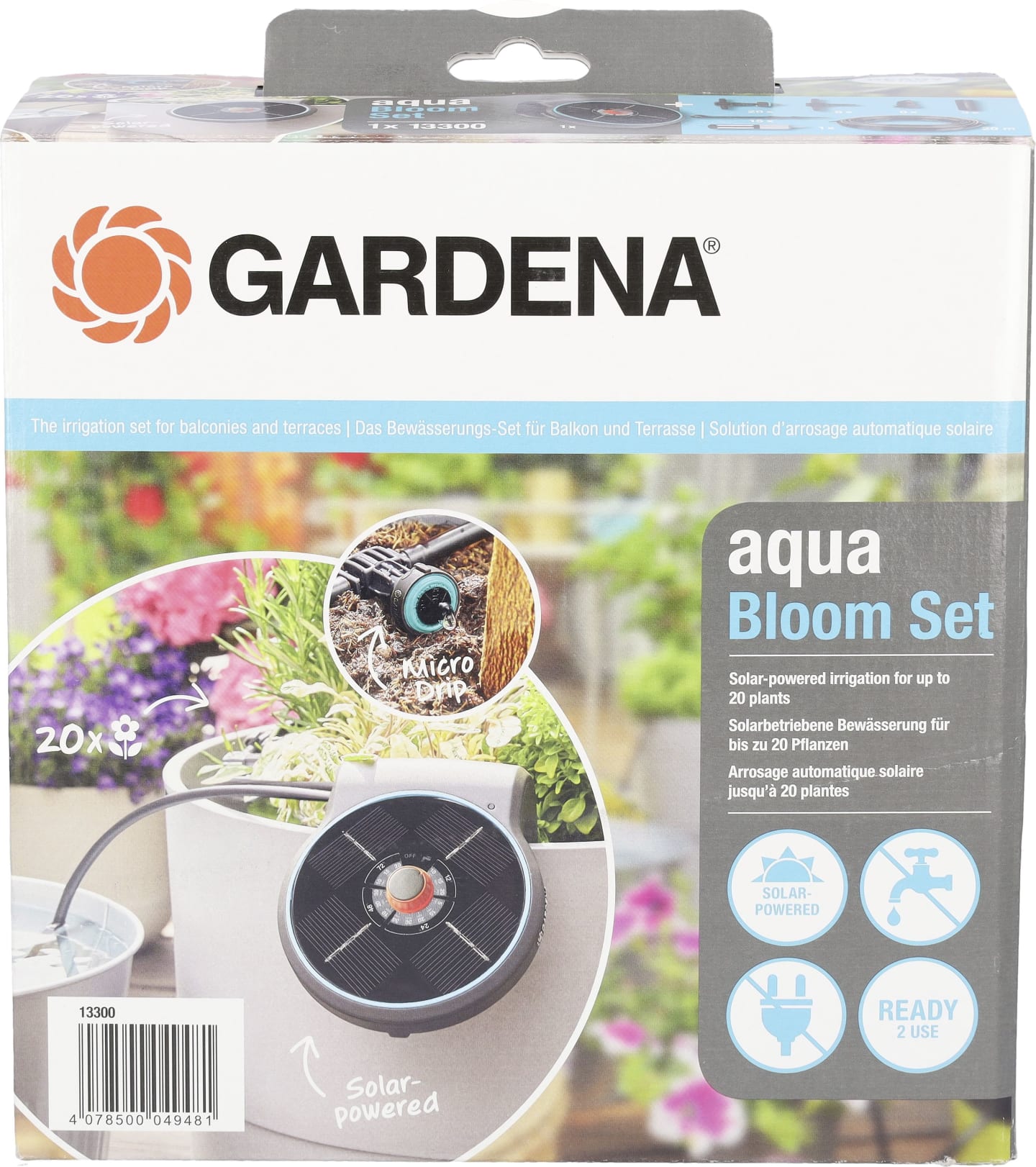 GARDENA Solar-Bewässerung aquaBloom Set , 13300-20