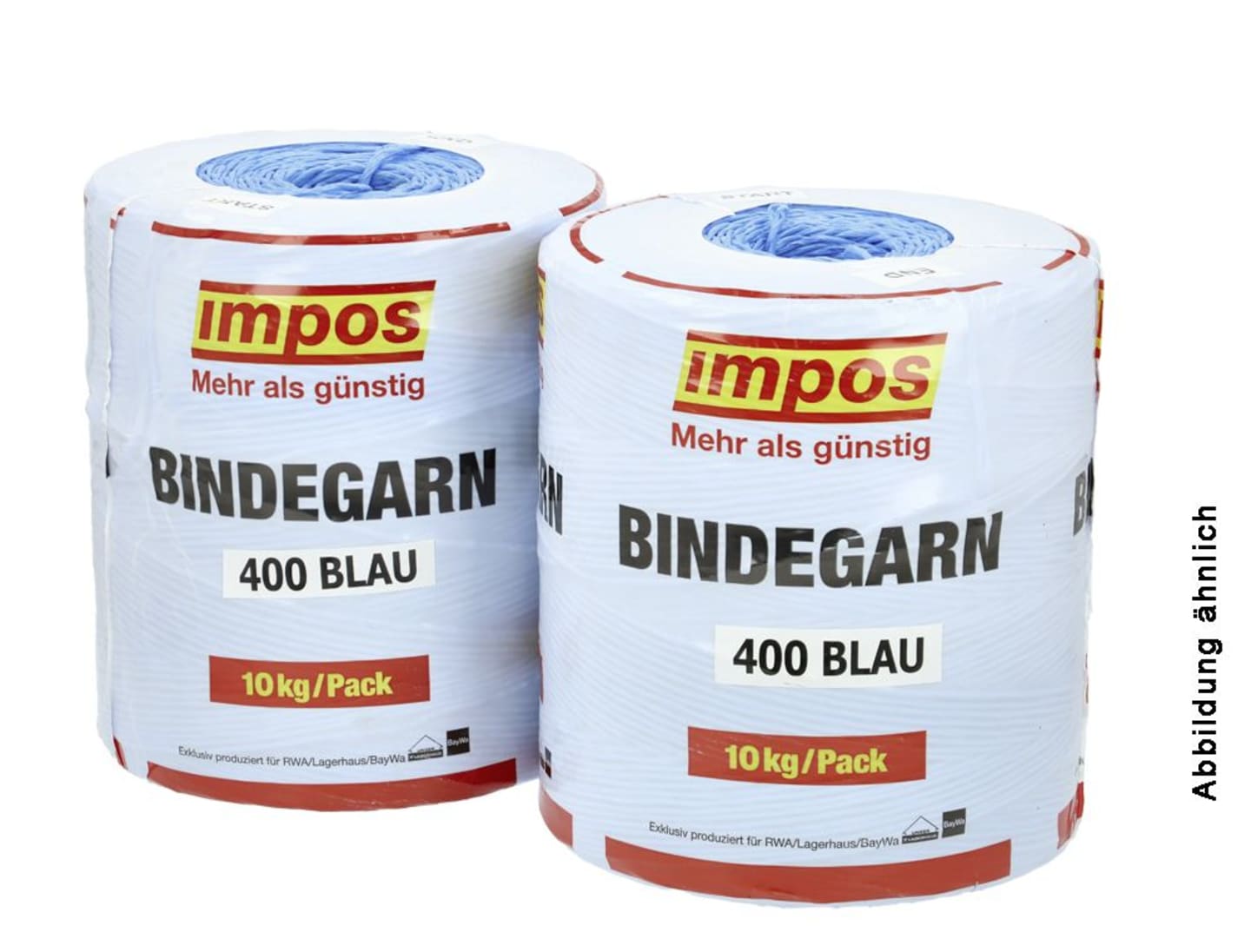 Impos 400 blau 2 Spulen à 5 kg Pressengarn für Hochdruckballen