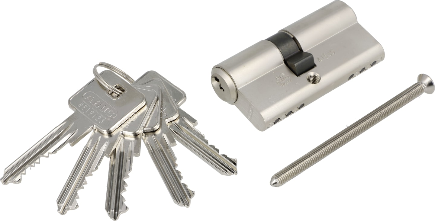 ABUS Profilzylinder E30NP 28/34 Doppelzylinder, Türzylinder, PZ-Schloss 6-Stift-Zylinder mit 5 Schlüsseln