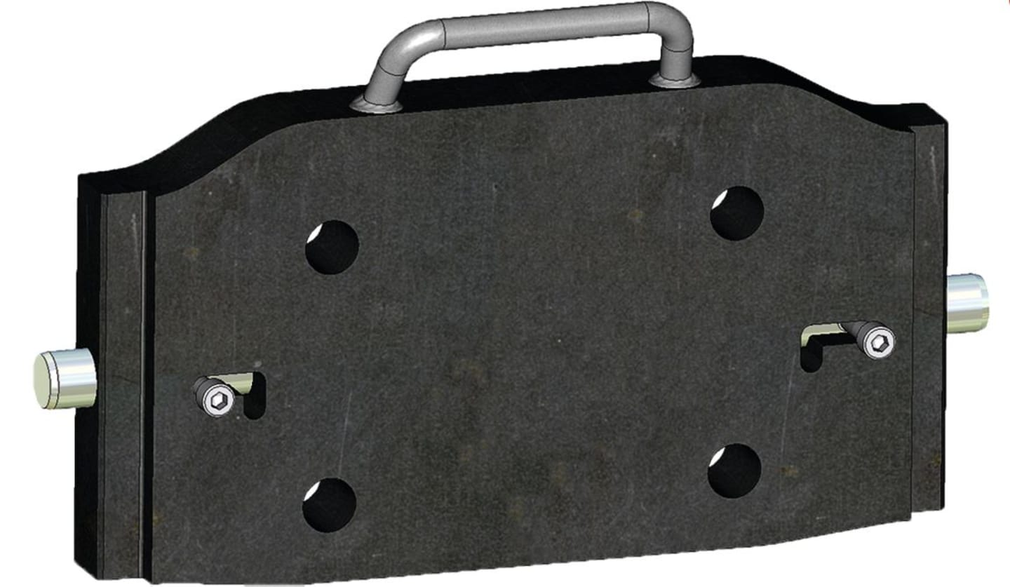 Walterscheid Adapterplatte "KuP311-45" 311/22/30 mm, Lochbild B x H 140 × 80 mm, Stützlast 2.800 kg, 8005044