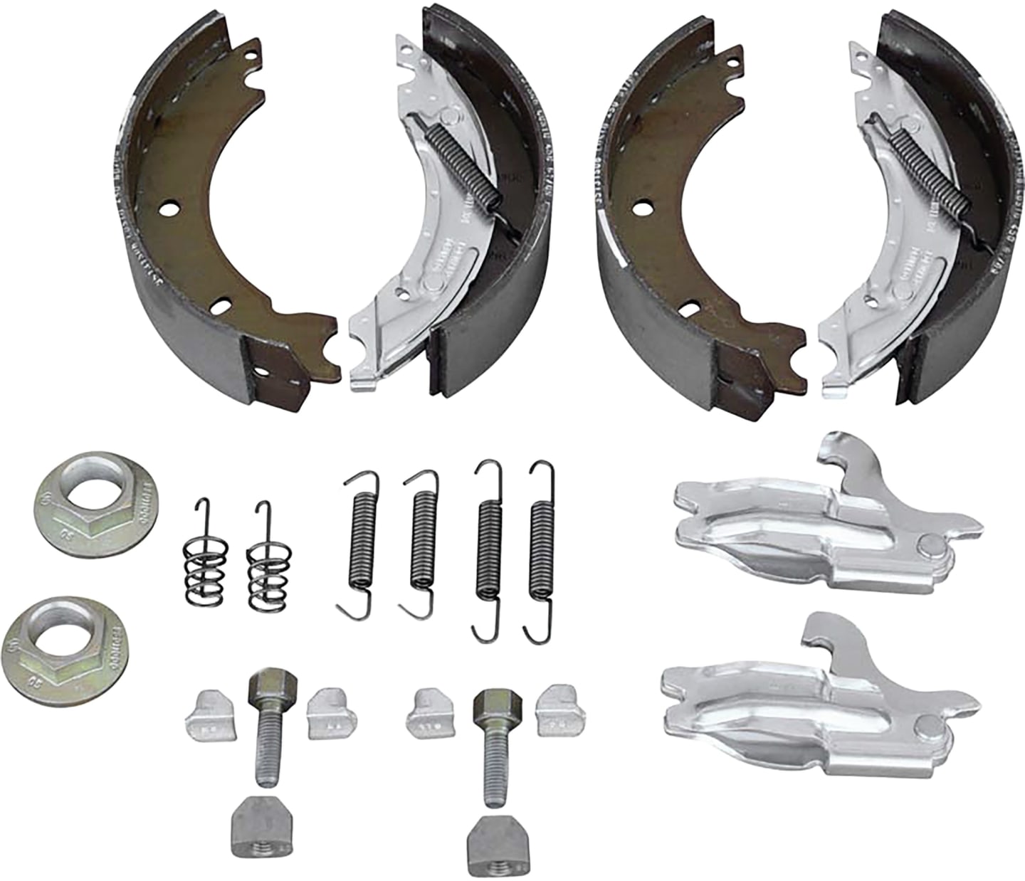 TRAILER POOL Bremsbackensatz 200 x 50 mm, mit Spreizschloss und Nachstellsatz, für Bremse Knott, BPW, SBA837-SET