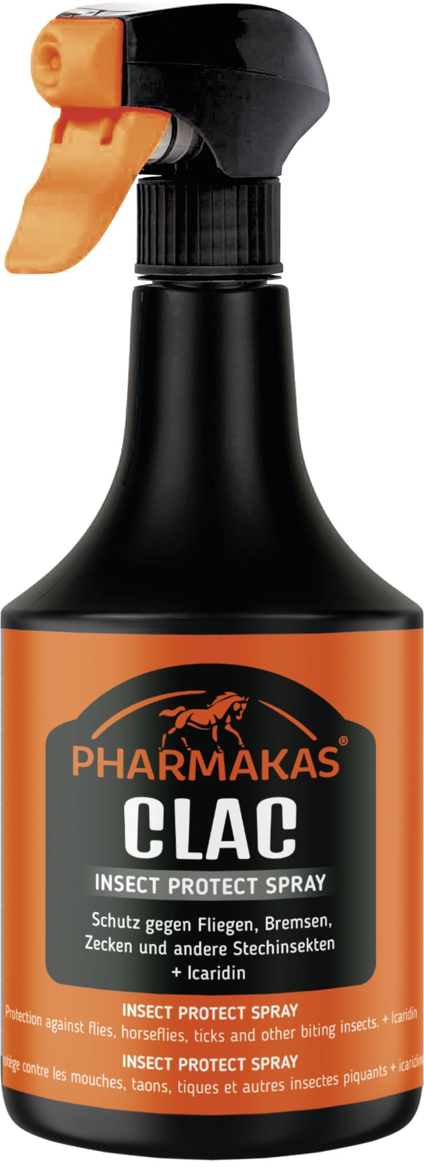 PHARMAKAS® Insektenschutzmittel "Clac" 500 ml für Pferde gegen Fliegen, Bremsen, Zecken usw., 3227326