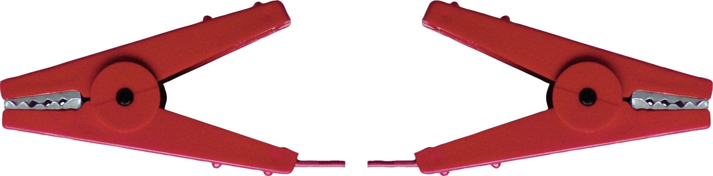 Ako Zaunverbindungskabel 60 cm für Verbindung Zaun/Zaun 2-fach, 2 x Krokodilklemme, rot, 441608/011