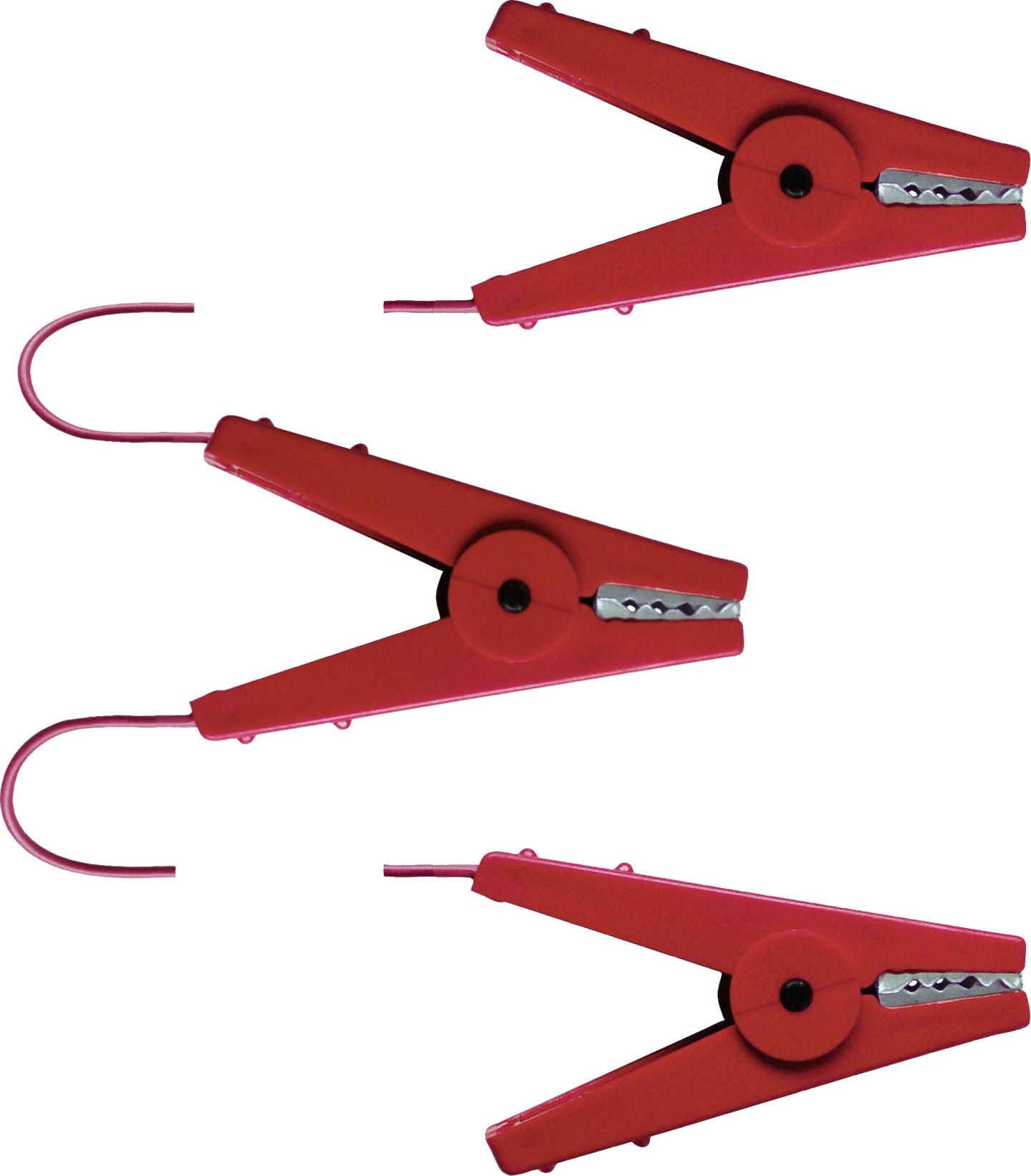 Ako Zaunverbindungskabel 60 cm; 60 cm für Verbindung Zaun/Zaun 3-fach, 3 x Krokodilklemme, rot, 441601/011