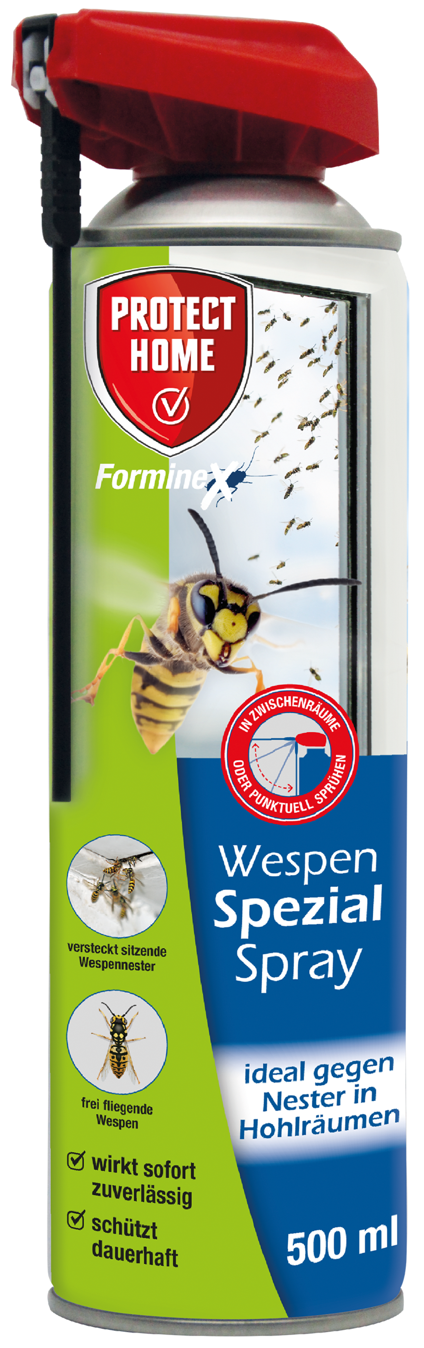 Protect Home FormineX Wespen-Spezialspray mit K.O.- und Langzeitwirkung 500 ml Dose