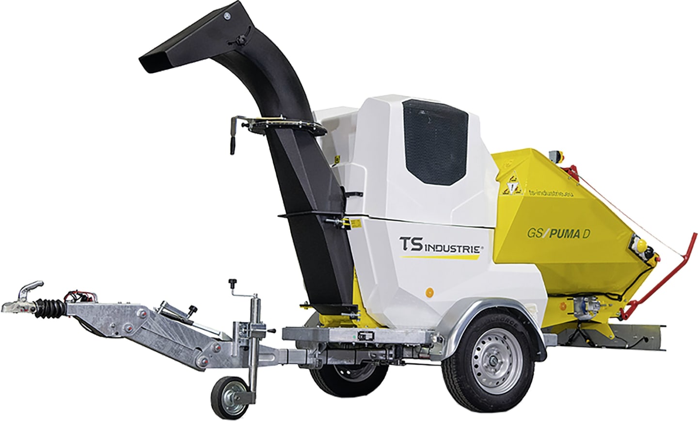 TS INDUSTRIE® Häcksler "GS/Puma D" bis max. 160 mm Durchsatz 27 m³/h, 18,5 kW (25 PS)