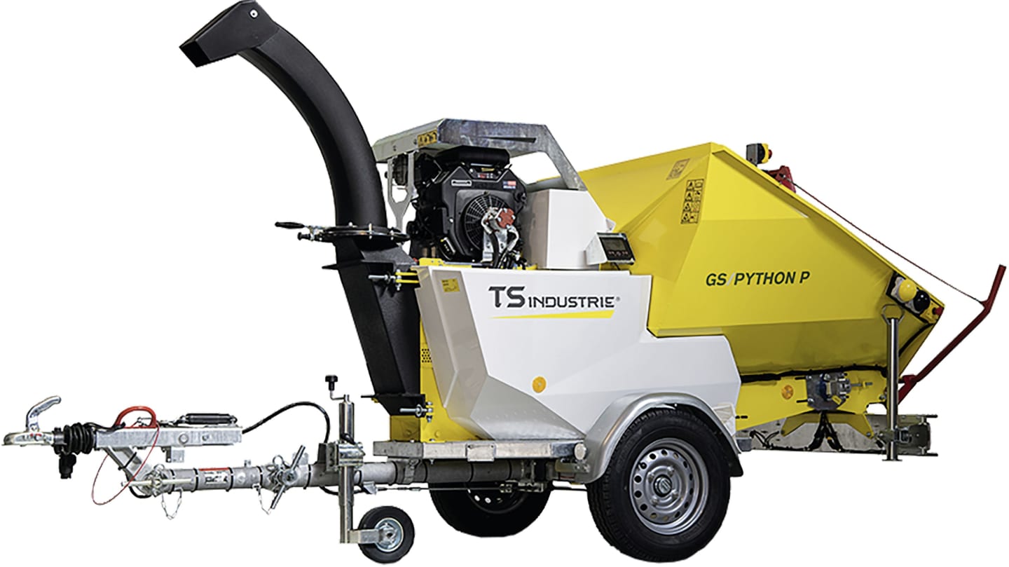 TS INDUSTRIE® Häcksler "GS/Python P" bis max. 150 mm Durchsatz 22 m³/h, 18 kW (25 PS)