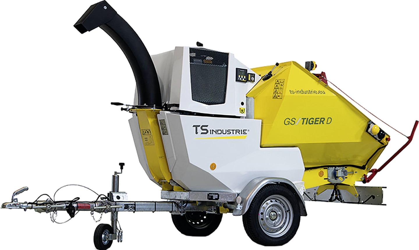 TS INDUSTRIE® Häcksler "GS/Tiger D" bis max. 140 mm Durchsatz 17 m³/h, 18,5 kW (25 PS)