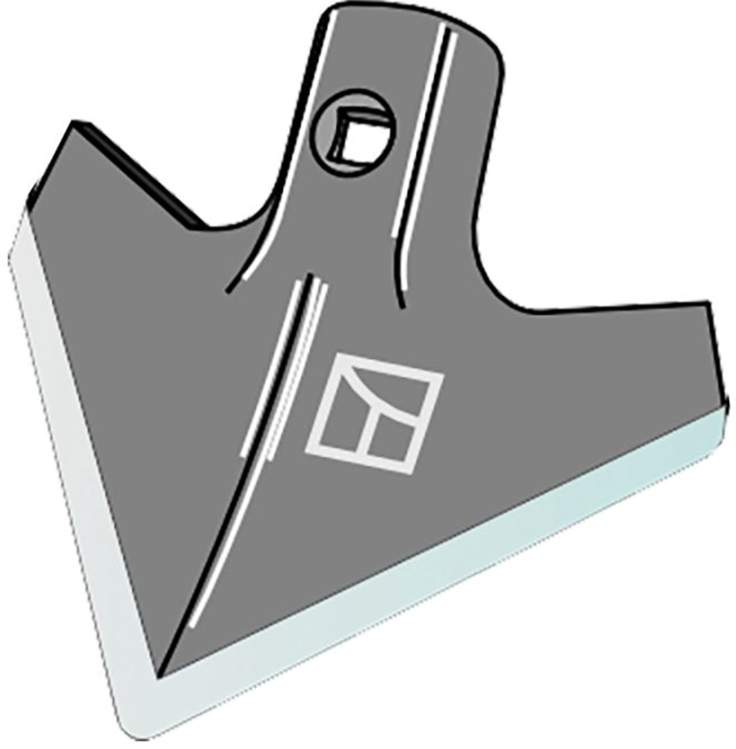 Industriehof® Hackschar, Arbeitsbreite 150 mm, Arbeitswinkel 40 °, Duraface-Beschichtung, für Carre', Hatzenbichler, 1.KH2.D