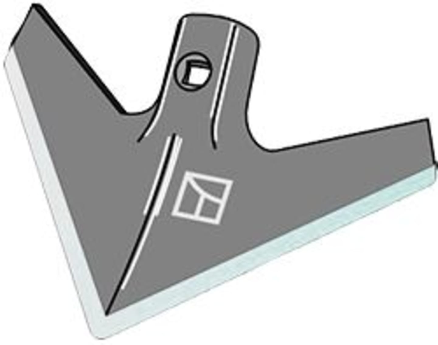 Industriehof® Hackschar universal, Arbeitsbreite 200 mm, Arbeitswinkel 40 °, Stärke 4 mm, Duraface-Beschichtung, 1.KH4.D