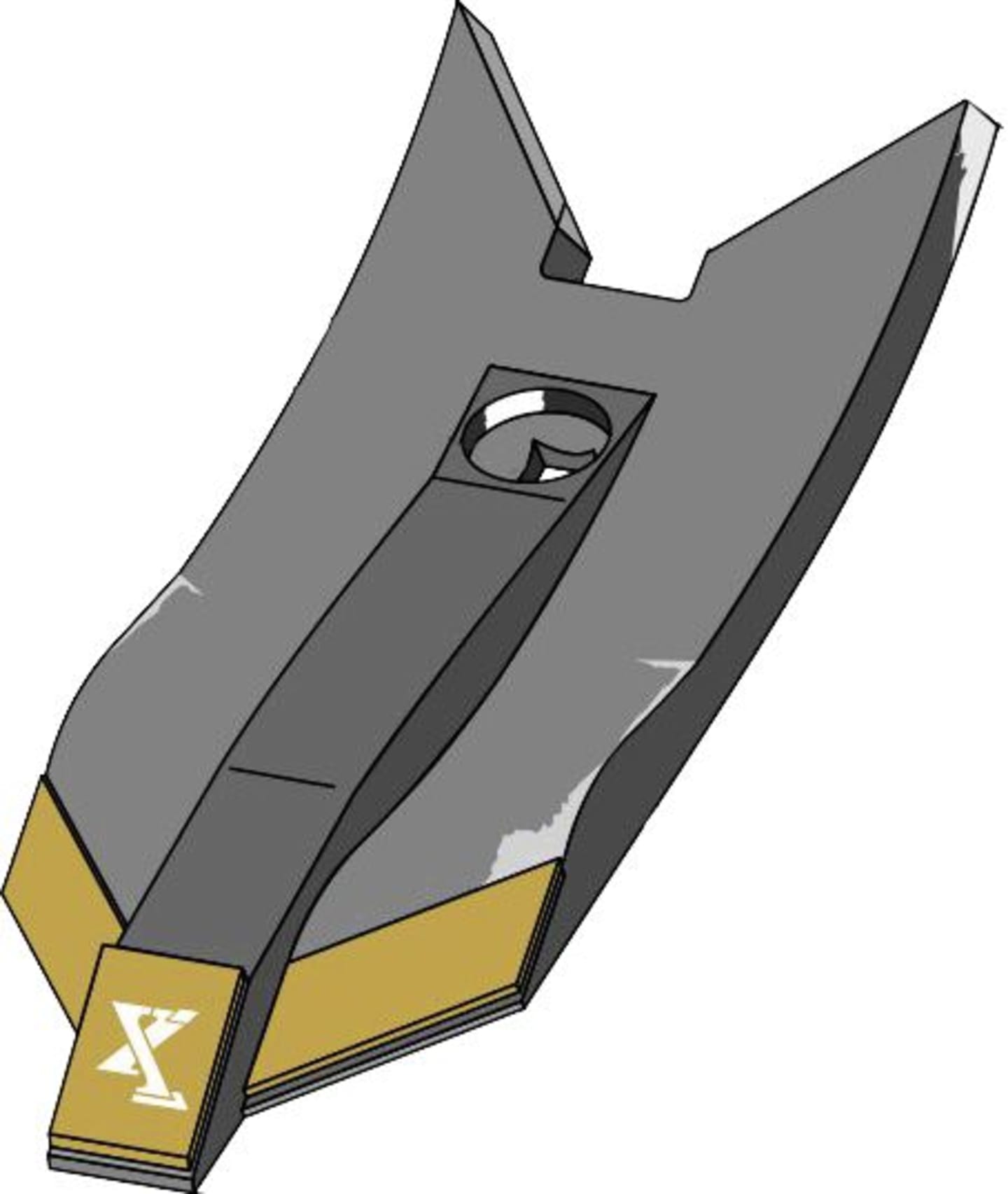 Industriehof® Scharspitze "eXtreme® Carbide Line" 285 x 120 x 26 mm, hartmetallbeschichtet, für Grubber Lemken Karat, 101.EXT-1029