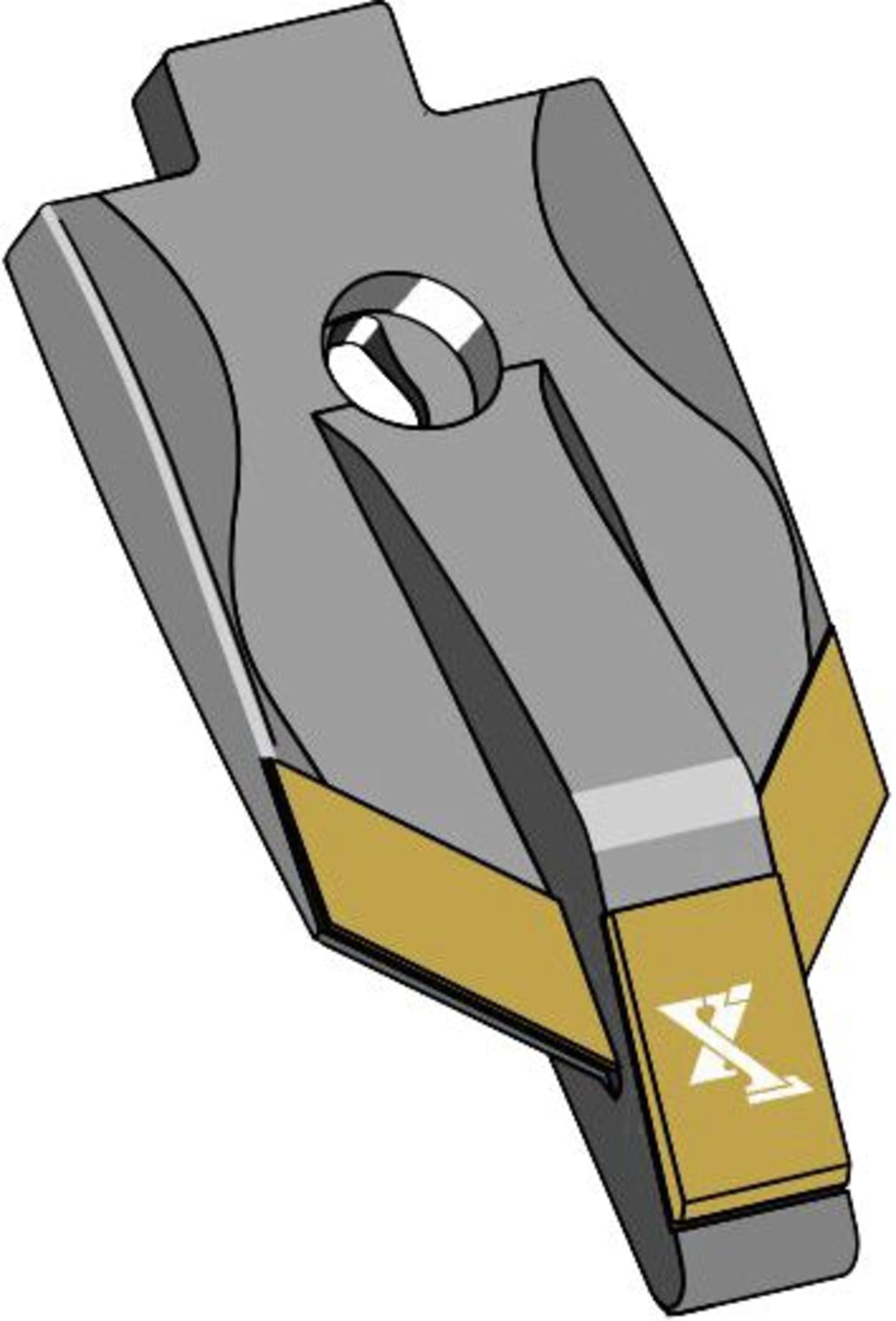 Industriehof® Scharspitze "eXtreme® Carbide Line" 220 x 100 x 20 mm, hartmetallbeschichtet, für Grubber Kerner Komet, 101.EXT-1055