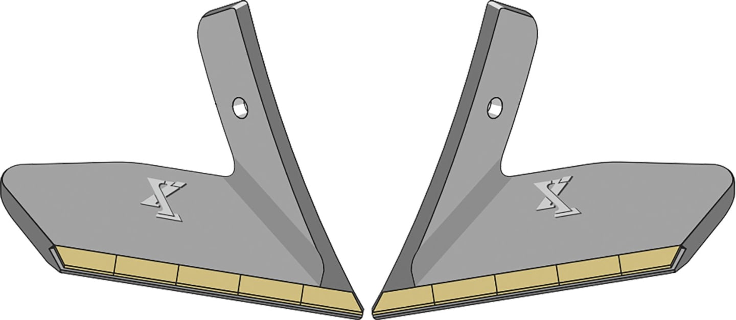Industriehof® Scharflügel "eXtreme® CARBIDE LINE" links/rechts 340 mm, hartmetallbeschichtet, für Grubber Köckerling Topmix