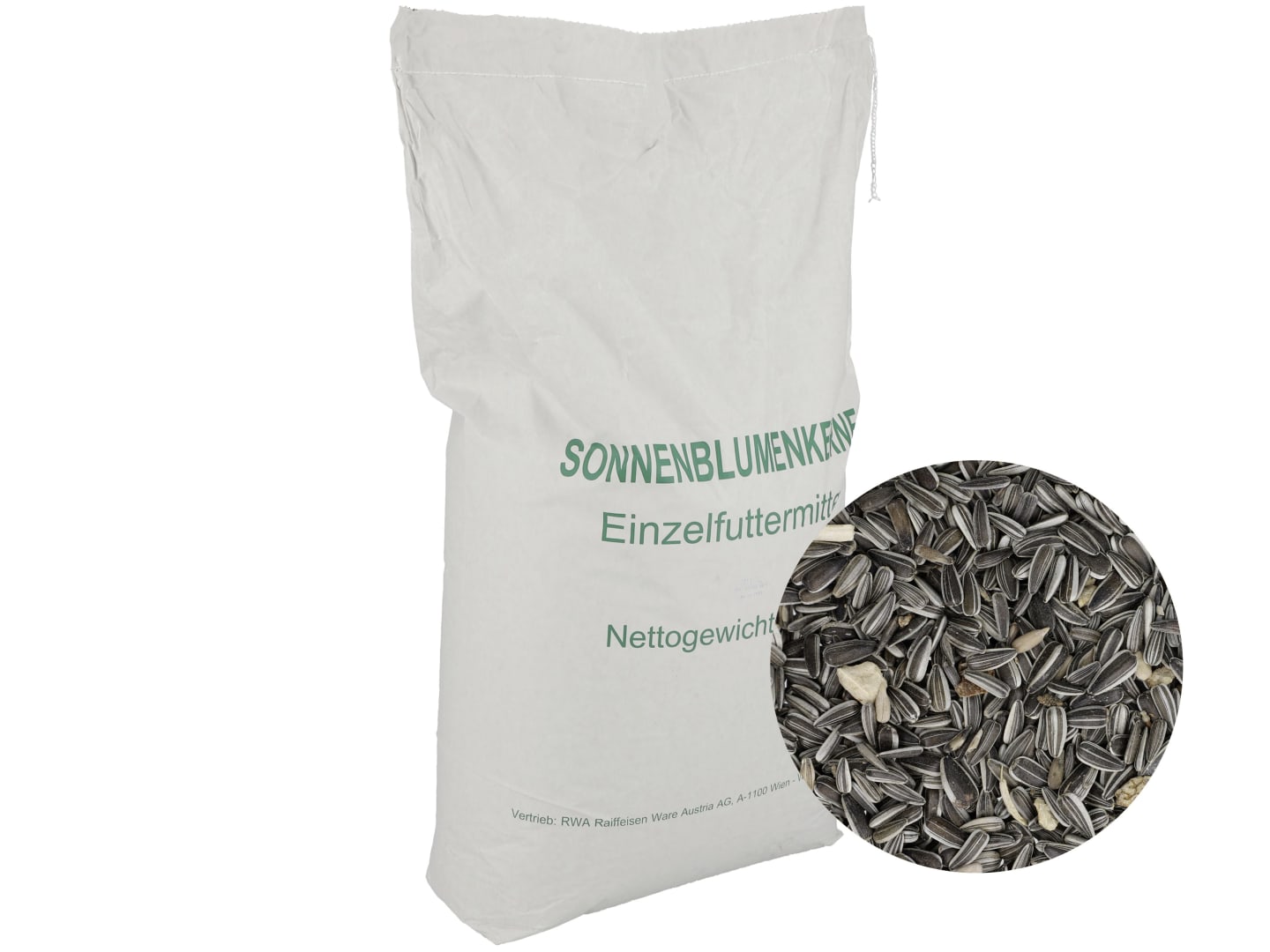 Sonnenblumenkerne für Futterzwecke gestreift Vogelfutter Ganzjahresfutter 25 kg Sack