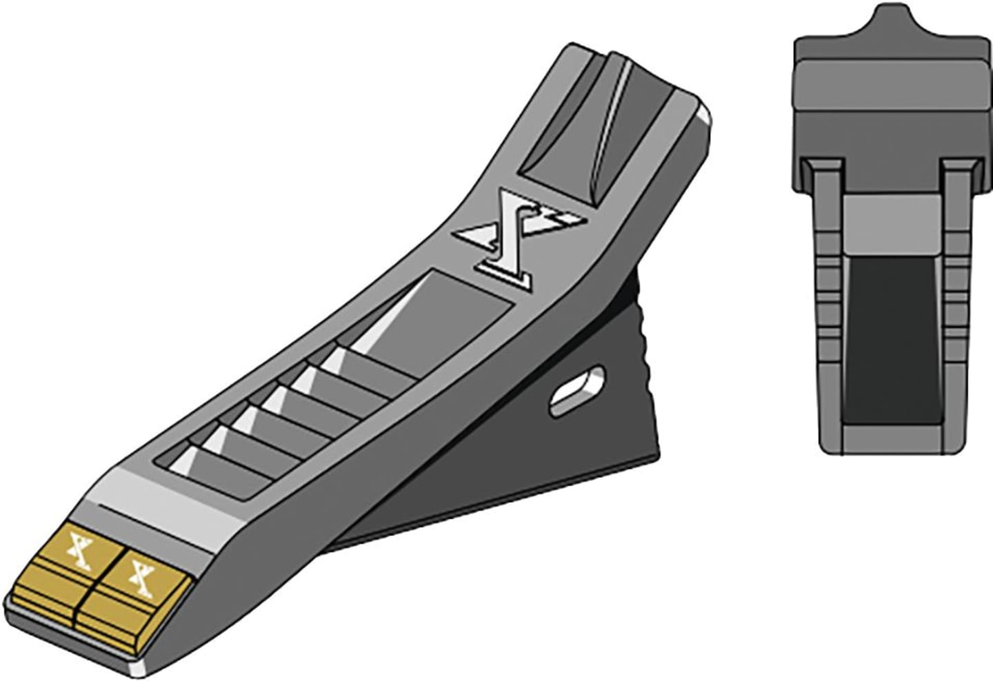 Industriehof® Scharspitze "eXtreme® Carbide Line" 367 x 72 mm, Abstand 36,5 mm, hartmetallbeschichtet, für Tiefenlockerer Alpego, 101.EXT-1135