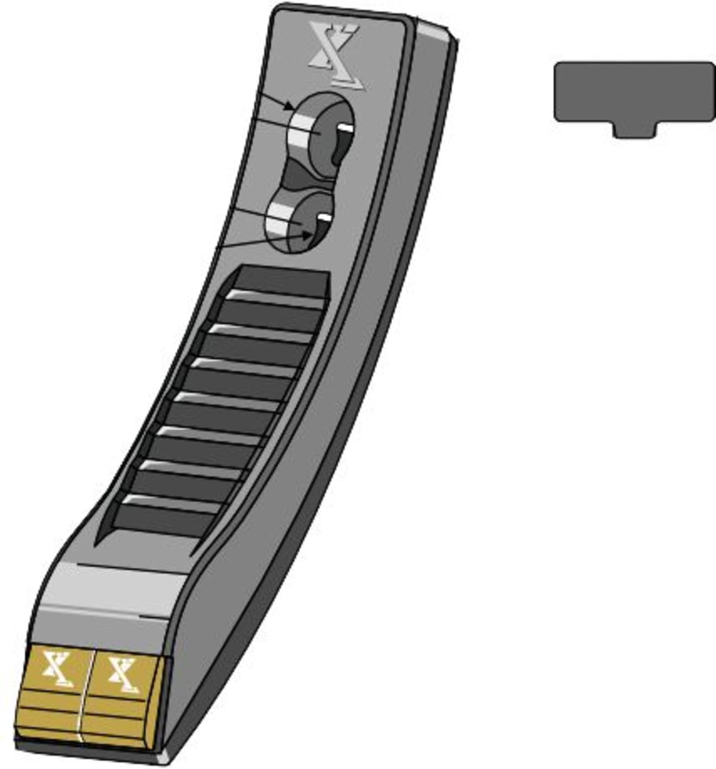 Industriehof® Scharspitze "eXtreme® Carbide Line" 260 x 55 x 25 mm, hartmetallbeschichtet, für Grubber Väderstad, 101.EXT-1139