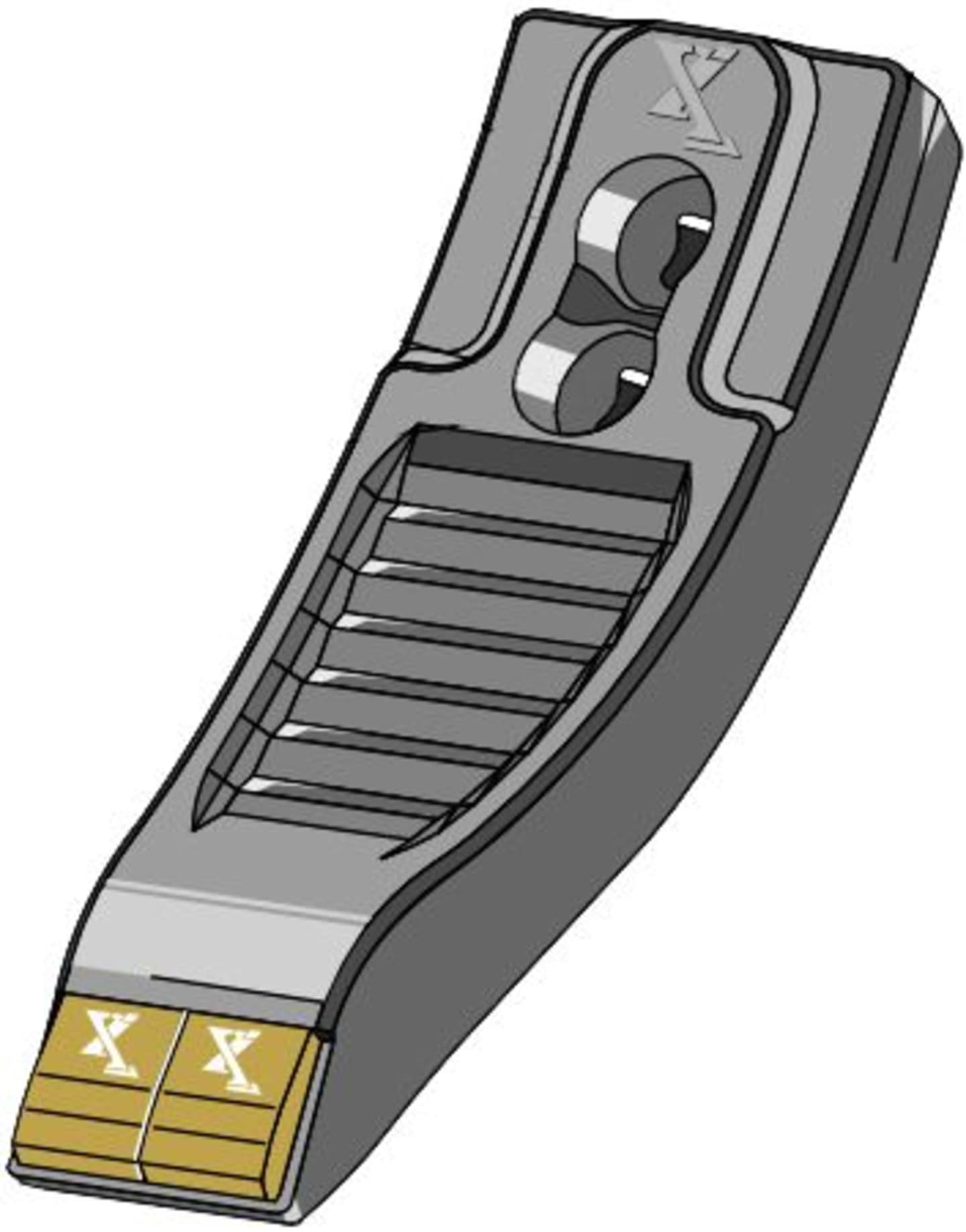 Industriehof® Scharspitze "eXtreme® Carbide Line" 260 x 80 x 26 mm, hartmetallbeschichtet, für Grubber Väderstad TopDown, 101.EXT-1140