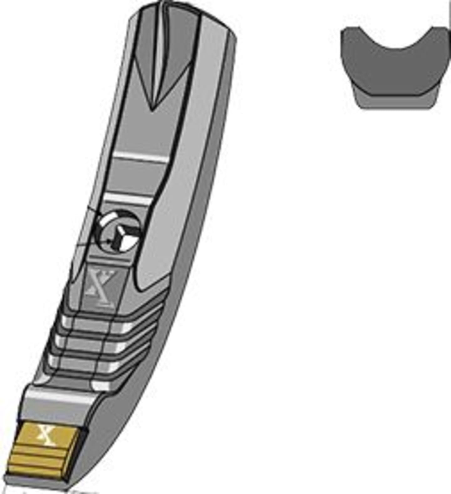 Industriehof® Scharspitze "eXtreme® Carbide Line" 265 x 55 mm, hartmetallbeschichtet, für Grubber Kuhn, 101.EXT-1172