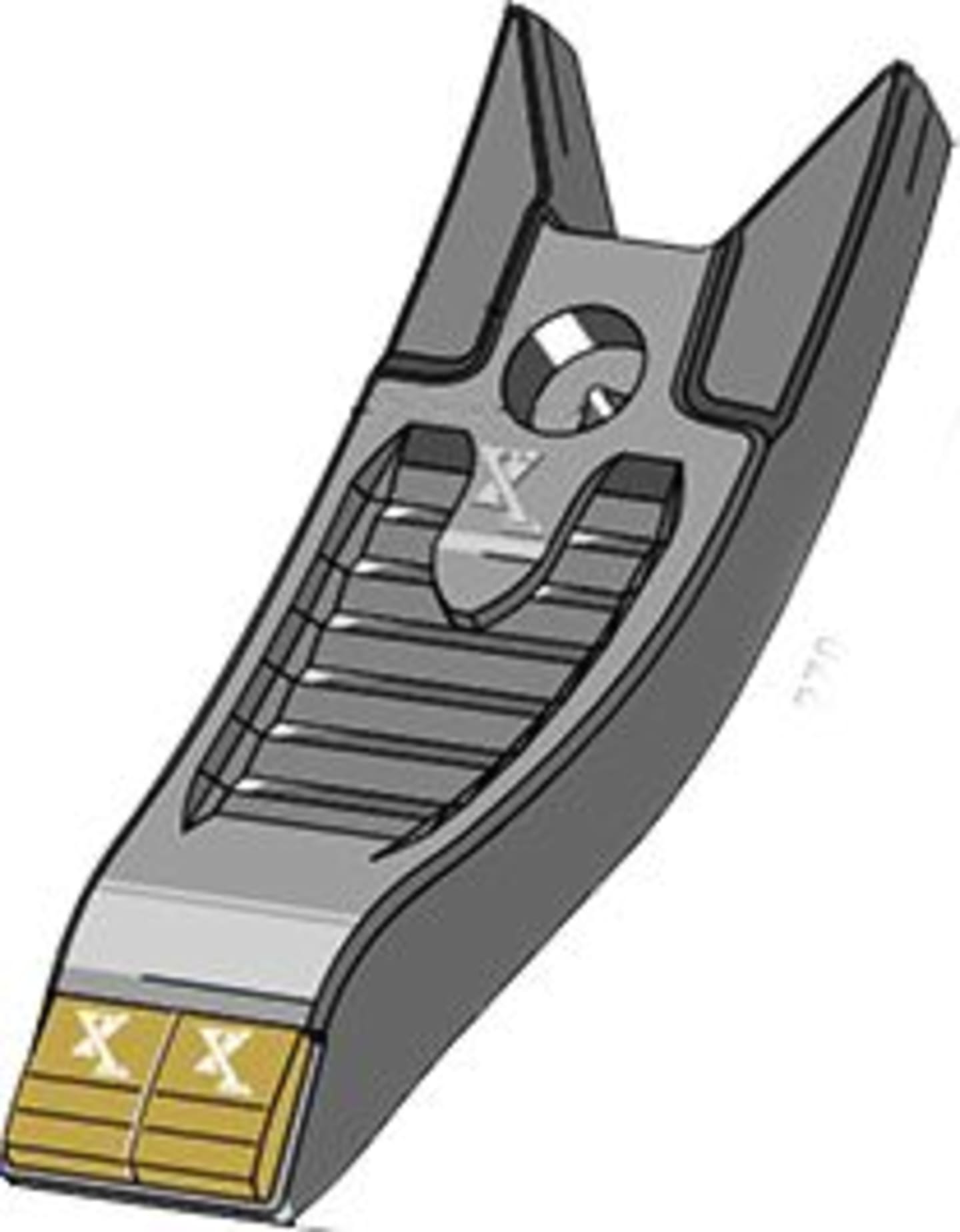 Industriehof® Scharspitze "eXtreme® Carbide Line" 270 x 80 mm, hartmetallbeschichtet, für Grubber Köckerling, 101.EXT-1177