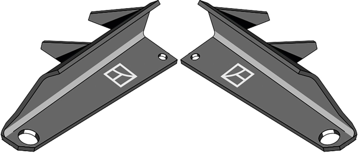 Industriehof® Streuflügel links/rechts, 350 mm x 8 mm für Tellerstreuwerk Universalstreuer Bergmann