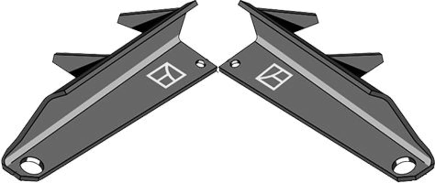 Industriehof® Streuflügel links/rechts, 400 mm x 8 mm für Tellerstreuwerk Universalstreuer Bergmann