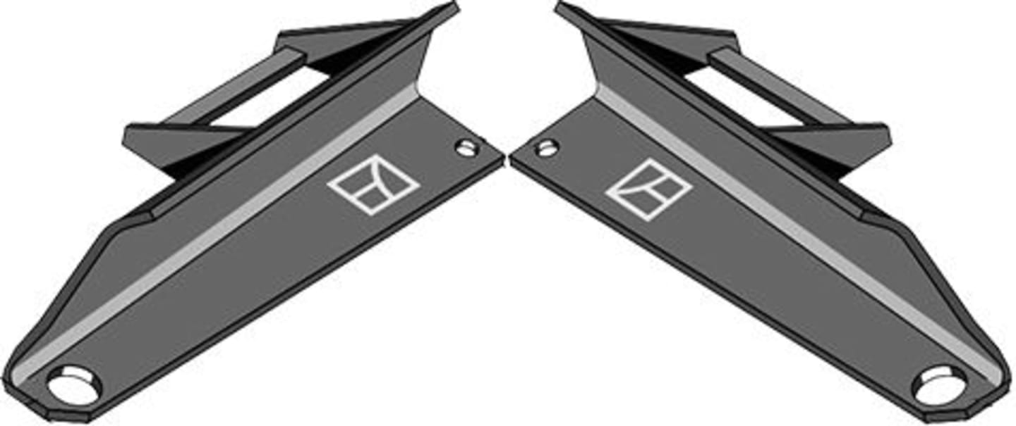 Industriehof® Streuflügel links/rechts, 400 mm x 8 mm, verstärkt, für Tellerstreuwerk Universalstreuer Bergmann