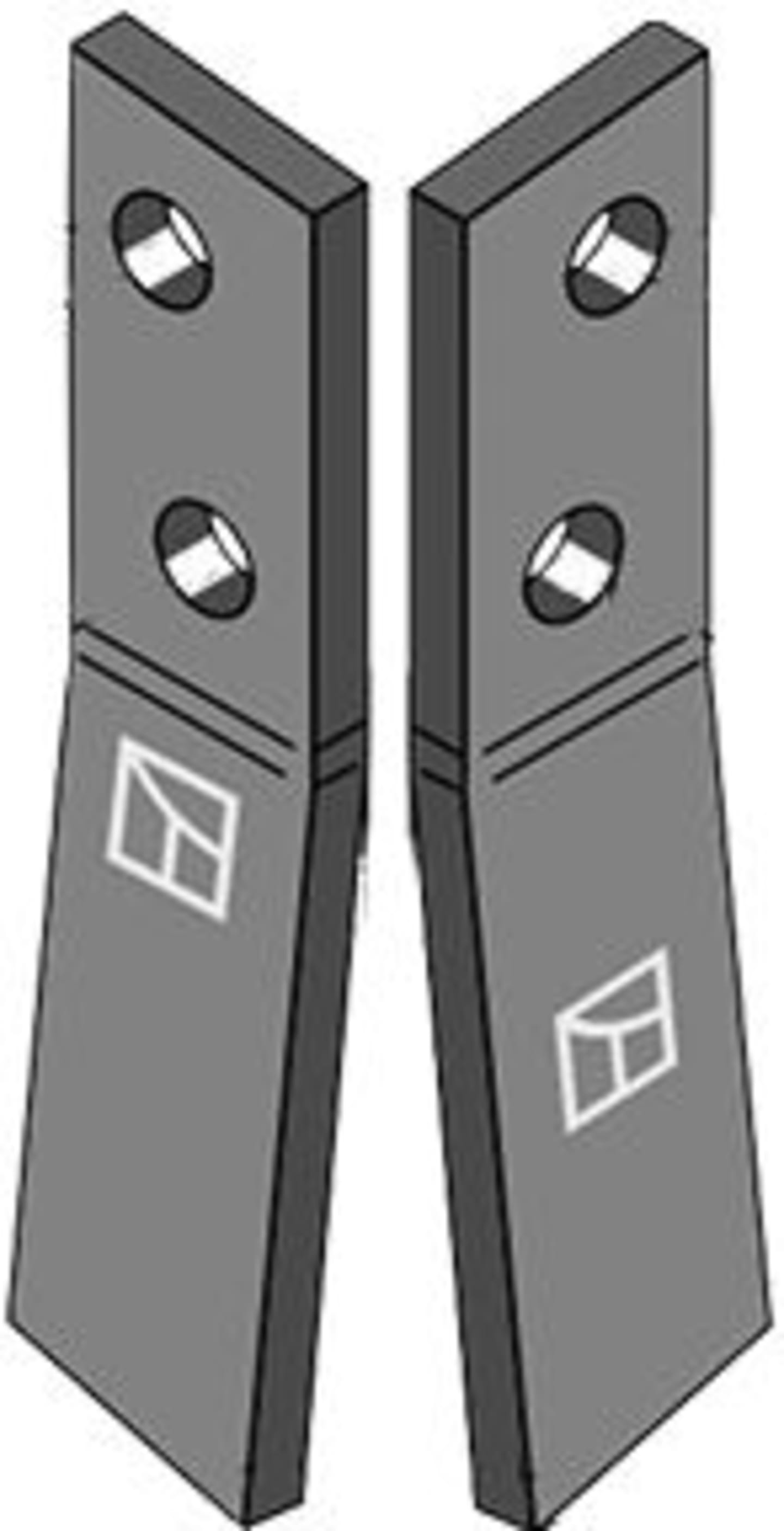 Industriehof® Schraubenzinken, 219 x 45 x 10 mm, für Streuwalze Bergmann Stalldungstreuer