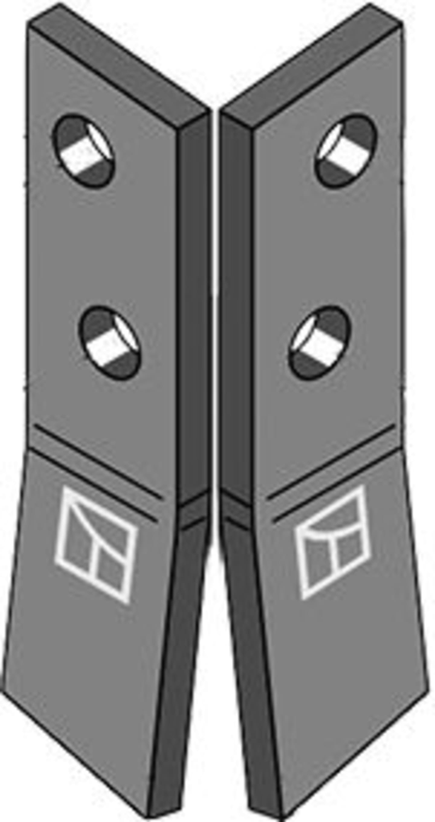 Industriehof® Schraubenzinken, 188 x 45 x 10 mm, für Streuwalze Bergmann Stalldungstreuer