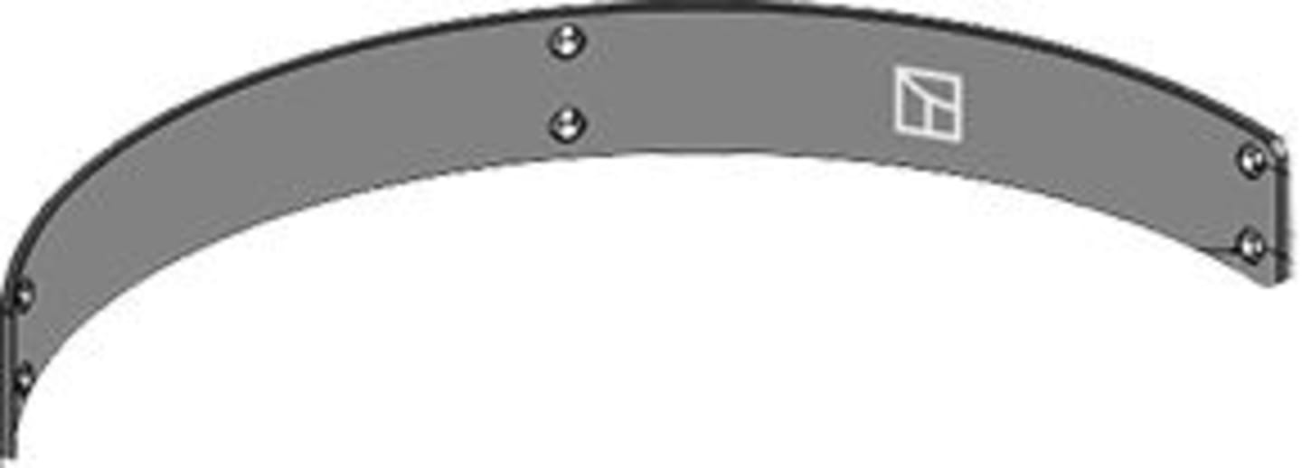 Industriehof® Leitblech 862 x 120 x 8 mm, für Streuwalze Stalldungstreuer Bergmann, 69-10-009