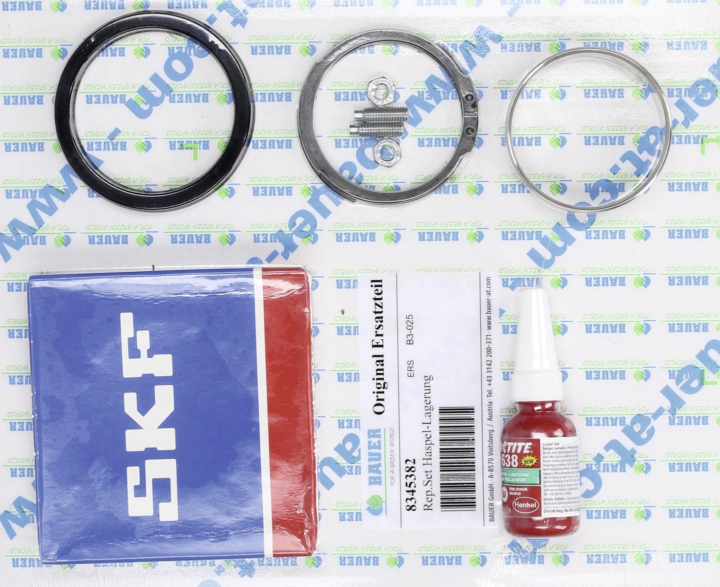 BAUER Reparatursatz Lagerung Haspel Regenmaschine Rainstar A, 8345382