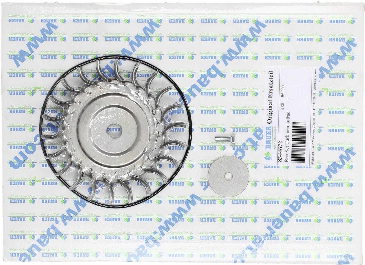 BAUER Reparatursatz Laufrad Turbine Ti 7 Regenmaschine Rainboy, Rainstar A3, 8344672