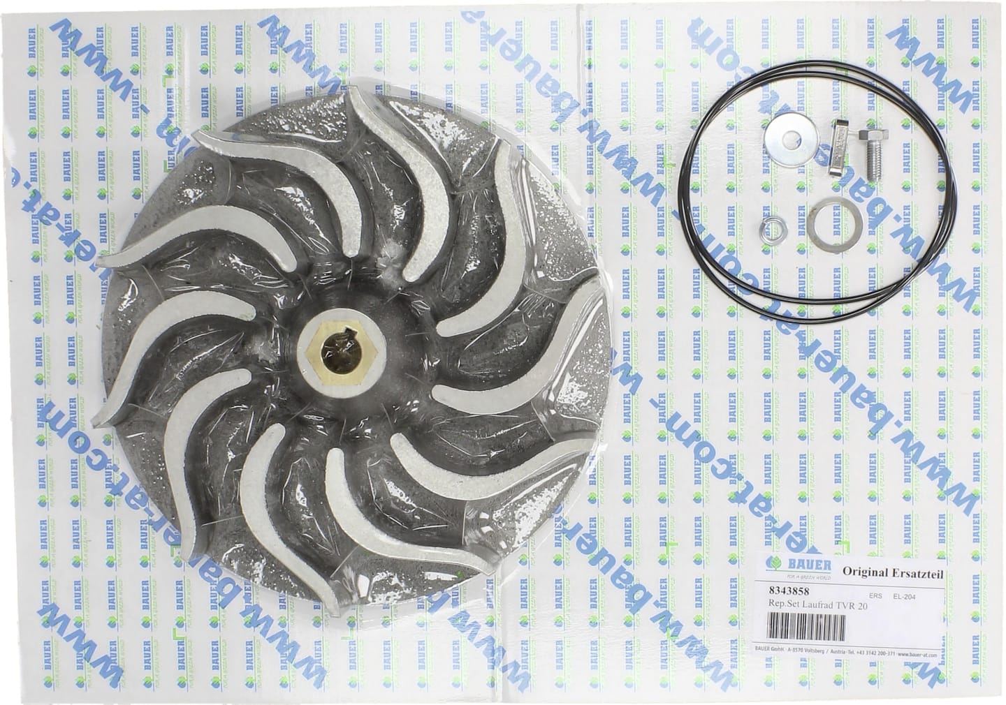 BAUER Reparatursatz Laufrad Turbine TVR 20 Regenmaschine Rainstar T, 8343858