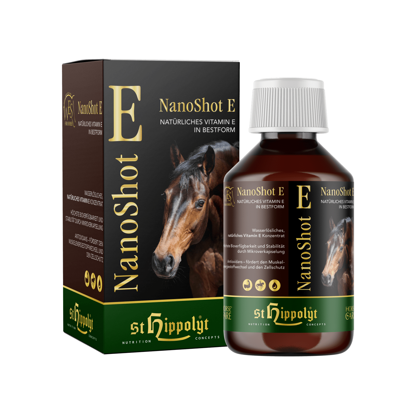 St. Hippolyt WES NanoShot E mit hoch verfügbarem Vitamin E 300 ml Flasche