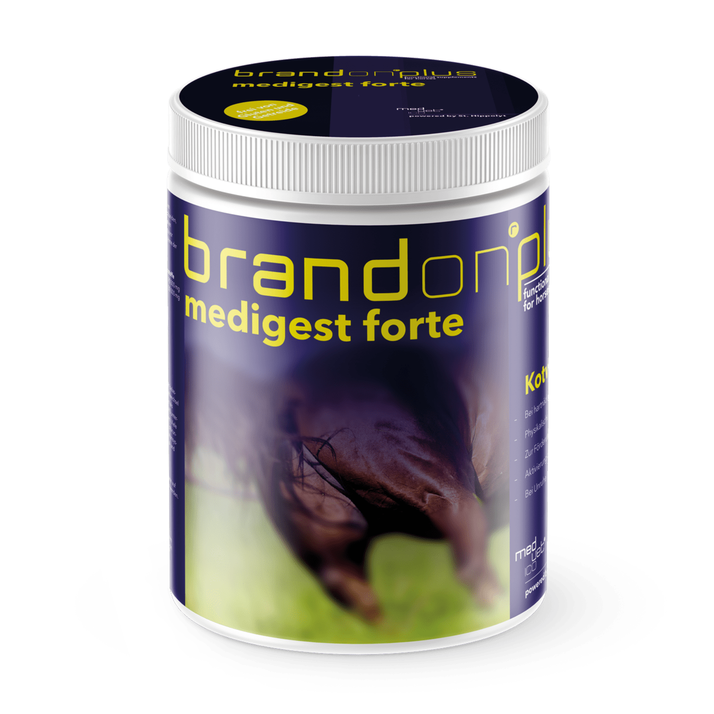 St. Hippolyt Medvetico Brandon plus medigest forte mit Wirkstoffen für die Darmfunktion von Pferden 1 kg Dose